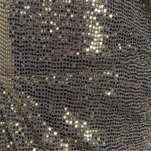 NWT Cosmopolitan X Dress the Population XOXO Gold Metallic Mini Dress Sz S - Picture 4 of 16